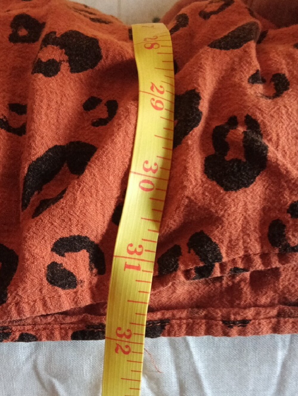 Source Unknown Rust Orange Leopard Print Long Sleeve Dress - Picture 4 of 7